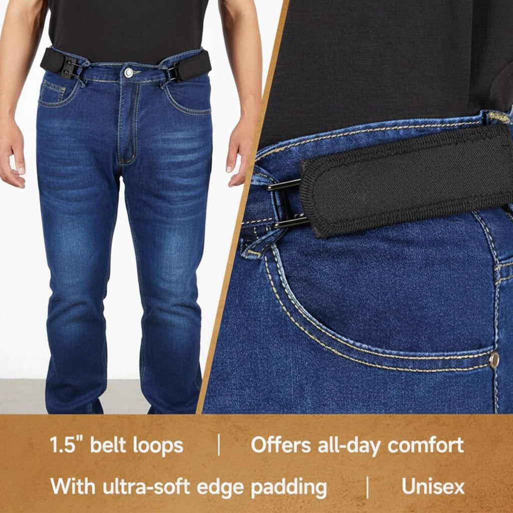 Buckle Free Waist Belts Men's Ultra-soft No Buckle Elastic Belts Fashion Comfortable Stylish Belt Loop Buckle-Free Belt Unisex