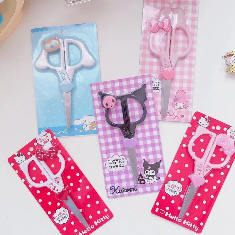 Kawaii Sanrio cartoon Peripheral Handmade Scissors, HelloKitty cartoon Creative Stationery Scissors, Suitable for Student Party