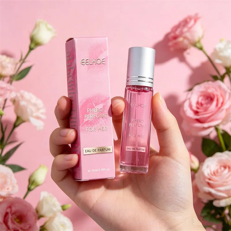 EELHOE 10ml Pink Rollerball Phero Fragrance Long Lasting Scent Portable Body Dating Essential For Man Women