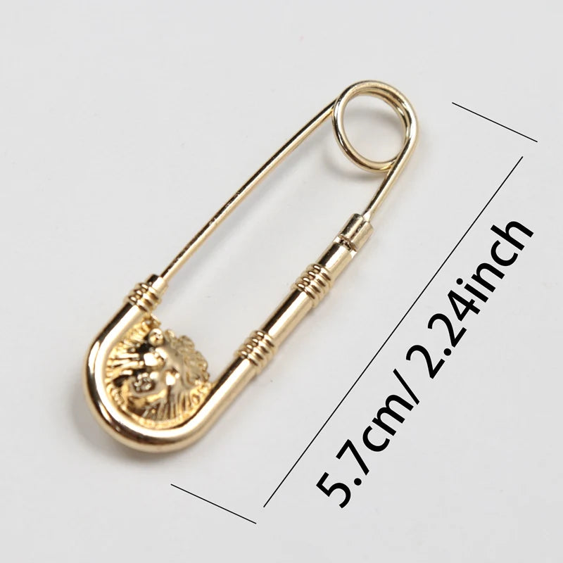 New Retro Style Brooch Pin Fashion Diy Safety Pins Women'S Waist Closing Artifact Men Suit Jacket Decoration Anime Jewelry