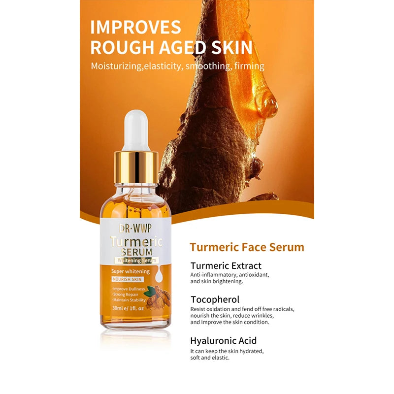 Vitamin C Turmeric Hyaluronic Acid Serum With Aha Retinol Snail Extract Face Serum Brightening Moisturizing Gentle Exfoliation