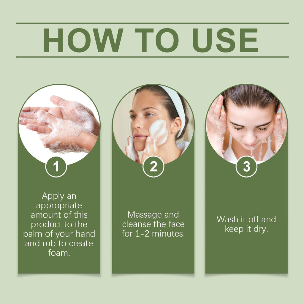 Hoygi Facial Cleanser Long Lasting Moisturizing Deep Cleansing Relieve Skin Irritation Refreshing Feeling Gentle Face Wash 120g