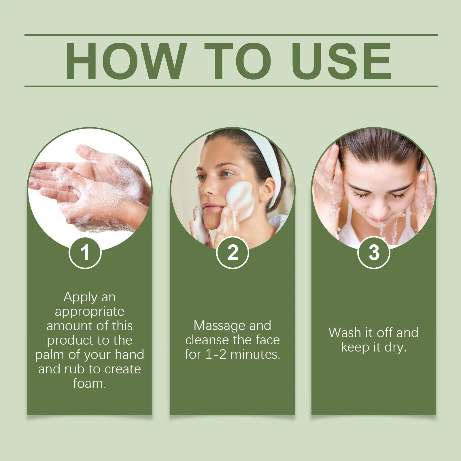 Hoygi Facial Cleanser Long Lasting Moisturizing Deep Cleansing Relieve Skin Irritation Refreshing Feeling Gentle Face Wash 120g
