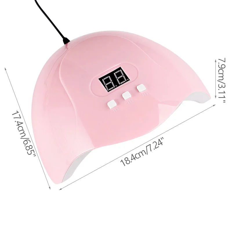 LINMANDA Kit profesional de taladro eléctrico USB para uñas con lima y pulidor, lámpara de uñas UV LED, secador de manicura en gel, kit de inicio de acrílico