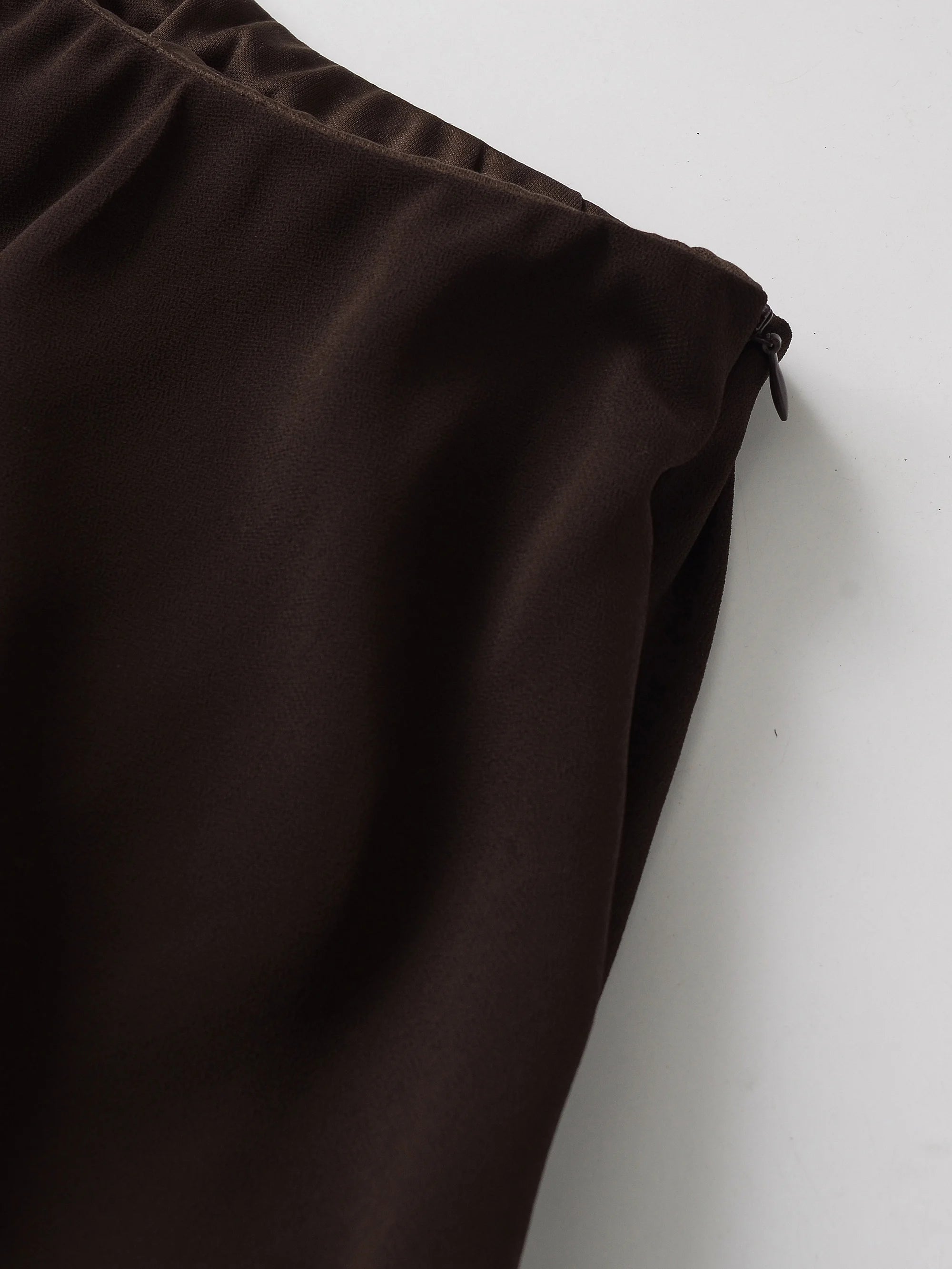 Vintage Tiered Brown Party Commute Modern High Street Long Skirt Elegant Streetwear Fashion 2026 Spring Female Skirt
