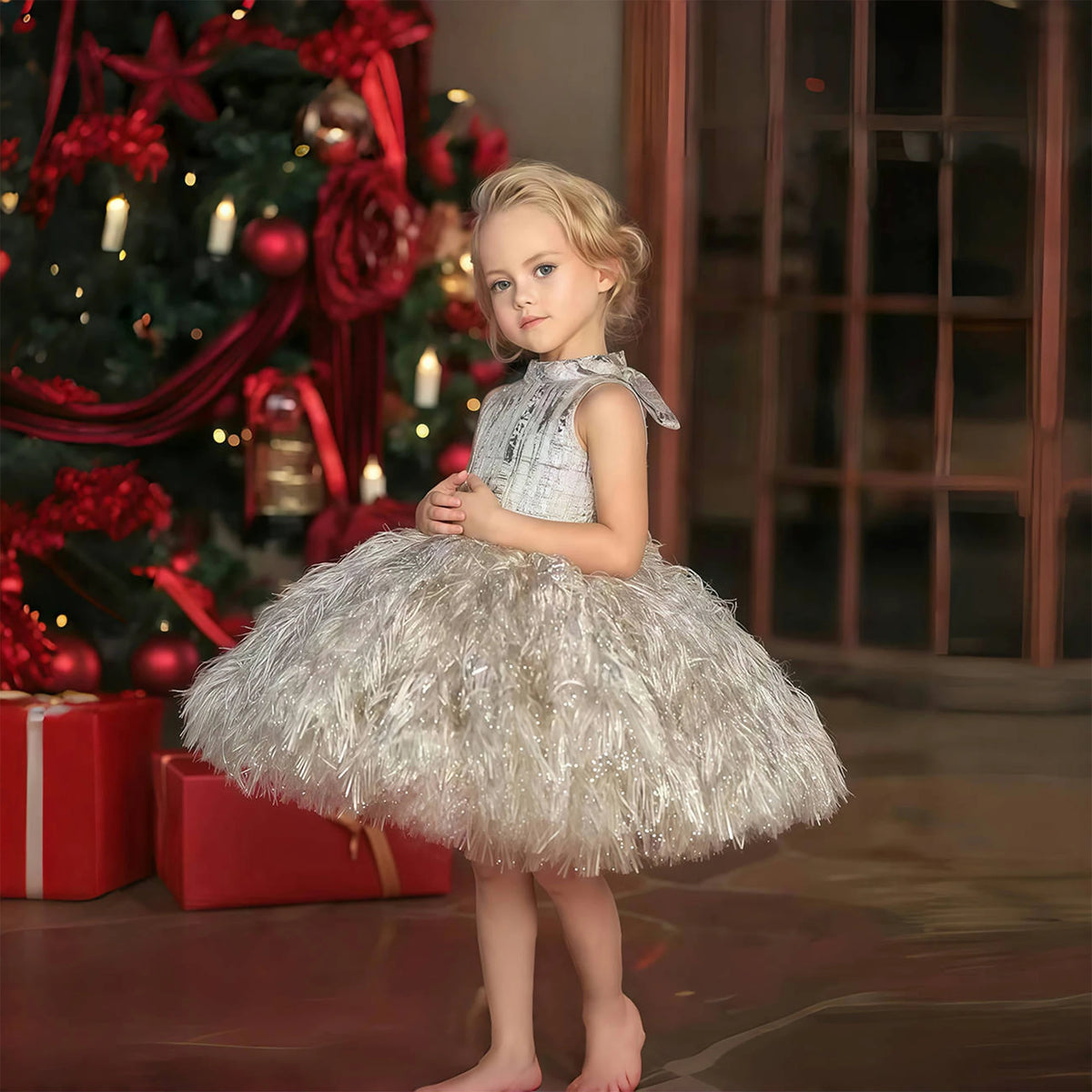 Girls' Birthday Party Princess Dress, Children's Important Holiday Piano Performance Costume, Flower Girl Wedding Dress, Dress