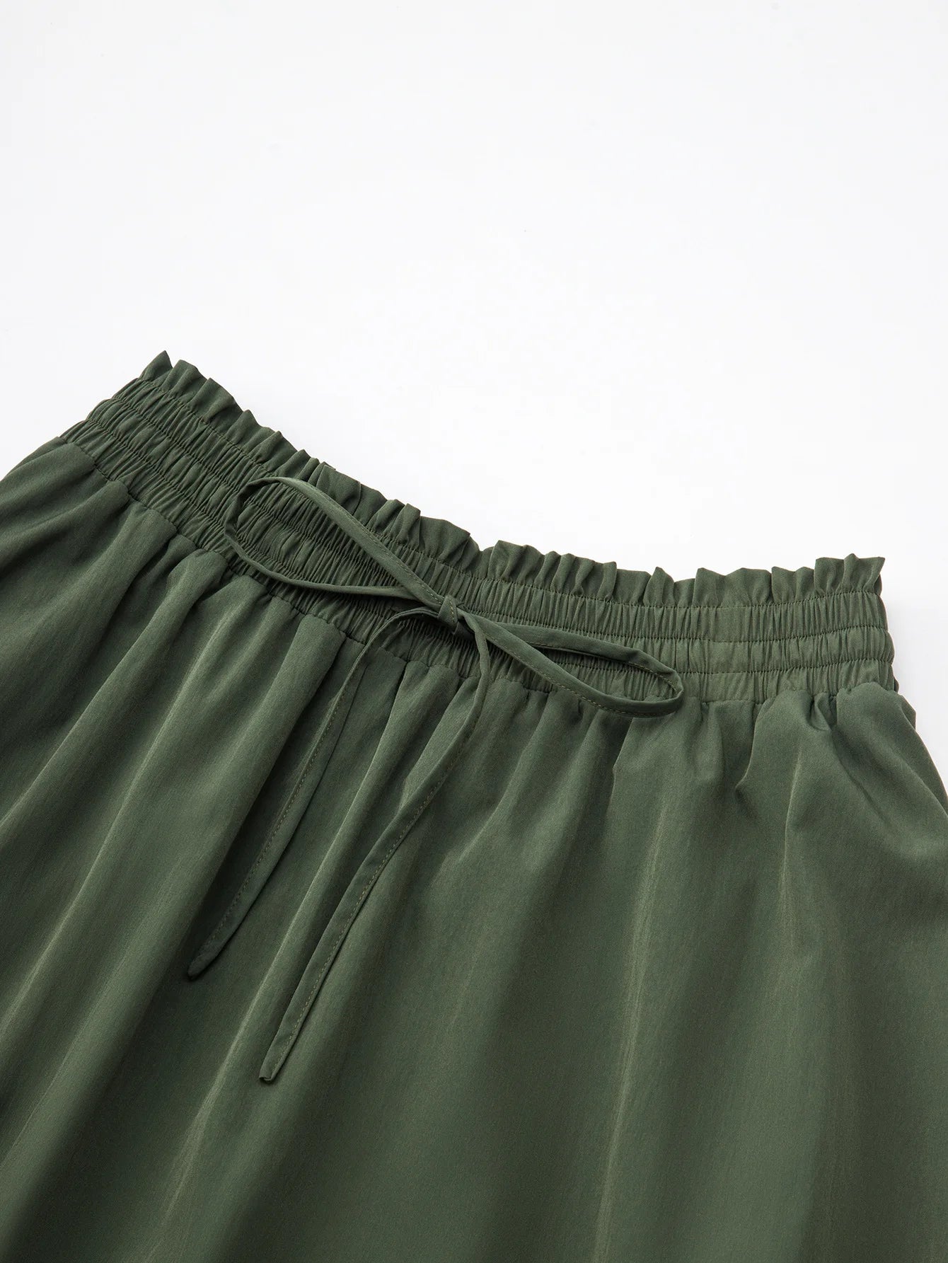 Summer Boho Maxi Skirt Women's Adjustable Drawstring High Waist Cascading Ruffles Artistic Flare European Vintage Style Sexy