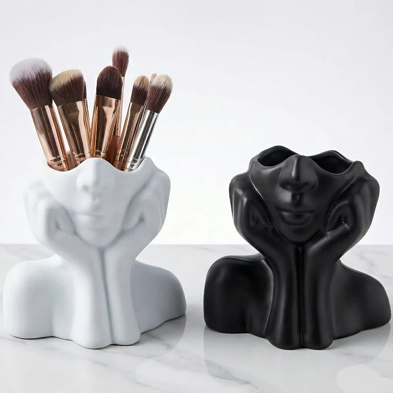 New Face Shape Makeup Brush Holder Human Body Art Styling Office Organizers Multifunctional Makeup Brush Holder Storage Box