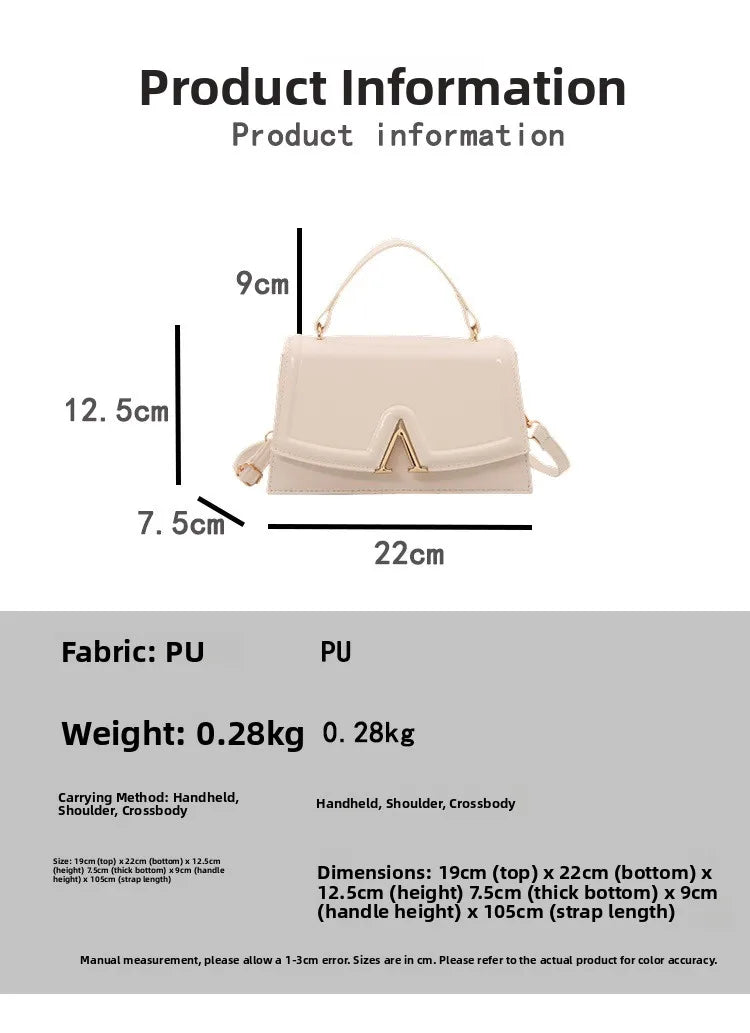 Candy Colored Minimalist Crossbody Shoulder Bag - PU Leather