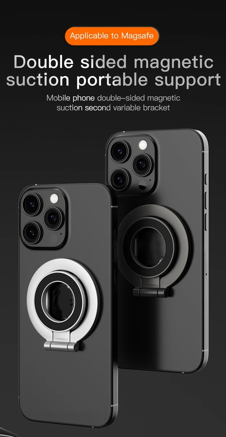 For MagSafe Double Sided Magnetic Phone Ring Holder Portable Folding Cellphones Stand Phone Accessories Support Bracket Grip