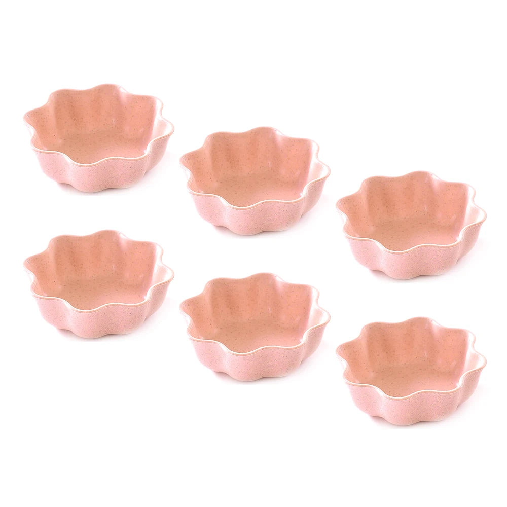 6PCS Wheat Straw Seasoning Dish Set - Small Dipping Snack Plates