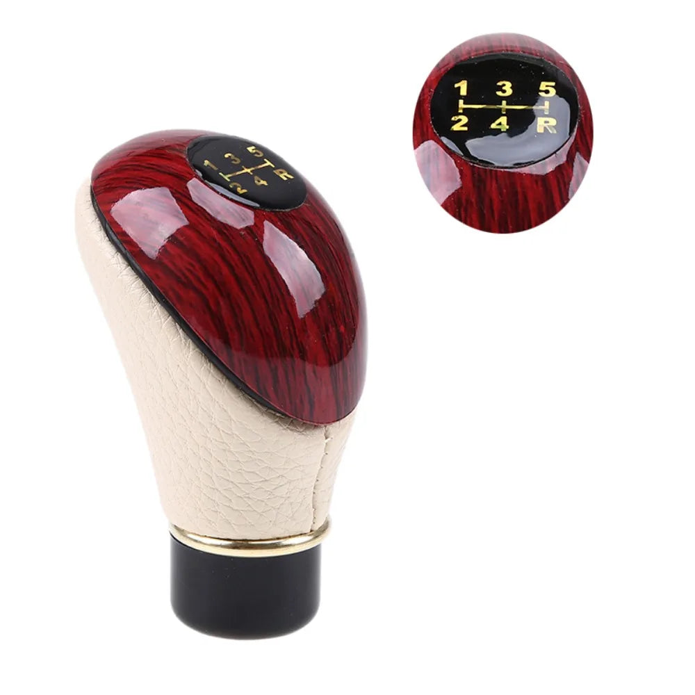 Durable Gear Stick Manual 5 Speed Wooden Gear Stick Knob Lever Gear Knob Manual Gear Lever Car Shift Knob Car Accessories
