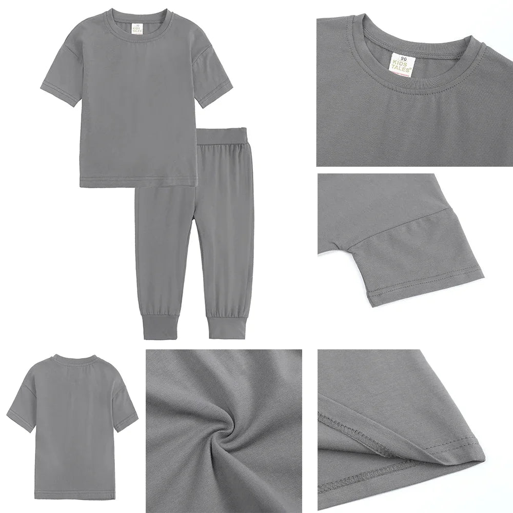 Kids Tales Unisex Toddler Summer Clothing Set - Cotton T-Shirt & Shorts