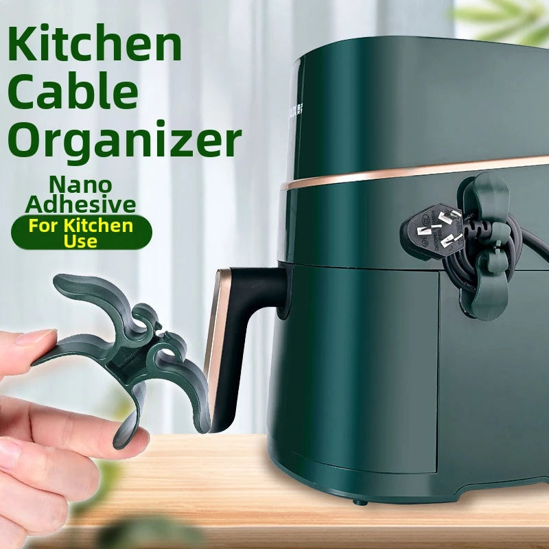 Enrollador de Cables de Almacenamiento de Cocina, Organizador Fijo de Cables de Alimentación sin Rastro para el Hogar, Gestión de Cables y Alambres, Herramientas de Almacenamiento para el Hogar