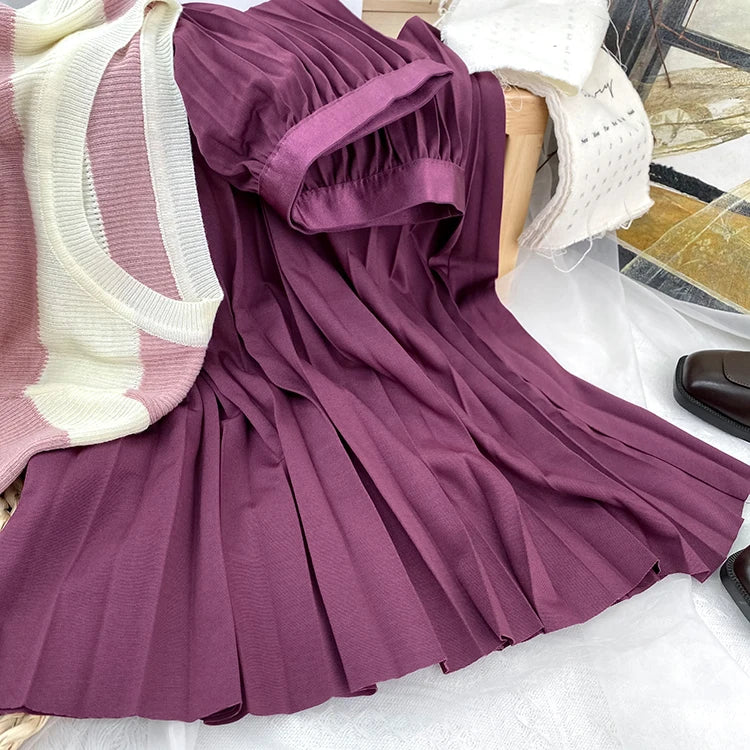 2026 Elegant High Waist Pleated Skirt for Women Mid-long Midi Skirt Female High Quality Black Saia