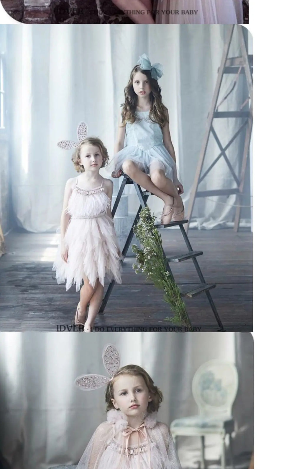 High-end Girls Tutu Dress 2026 New Summer Kids Sequin Flower Feather Slip Dresses Little Girls Princess Performance Dress