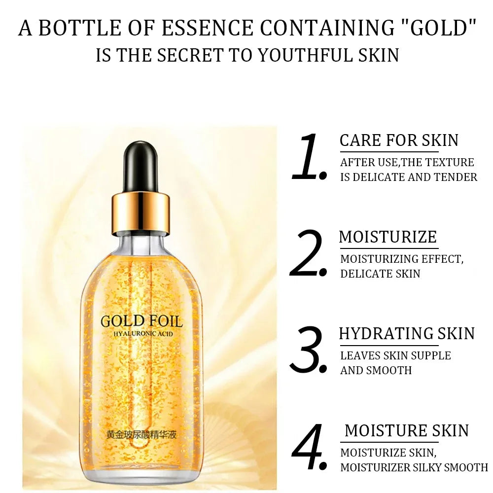 24k Gold Hyaluronic Acid Nicotinamide Face Serum - 100ml