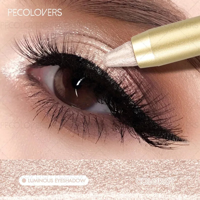 Gold Tube Eye Shadow Pen, Multi-Color Selection, Eye Highlights, Brightening Eyes, Waterproof And Sweatproof, Eye Cosmetics