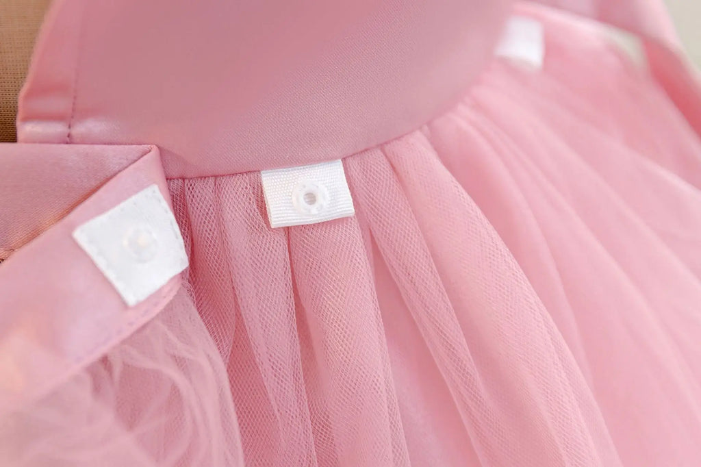 HETISO Baby Girls Princess Dress Summer Tulle Sleeveless Kids Wedding Birthday Party Performance Gown Costumes For Kids