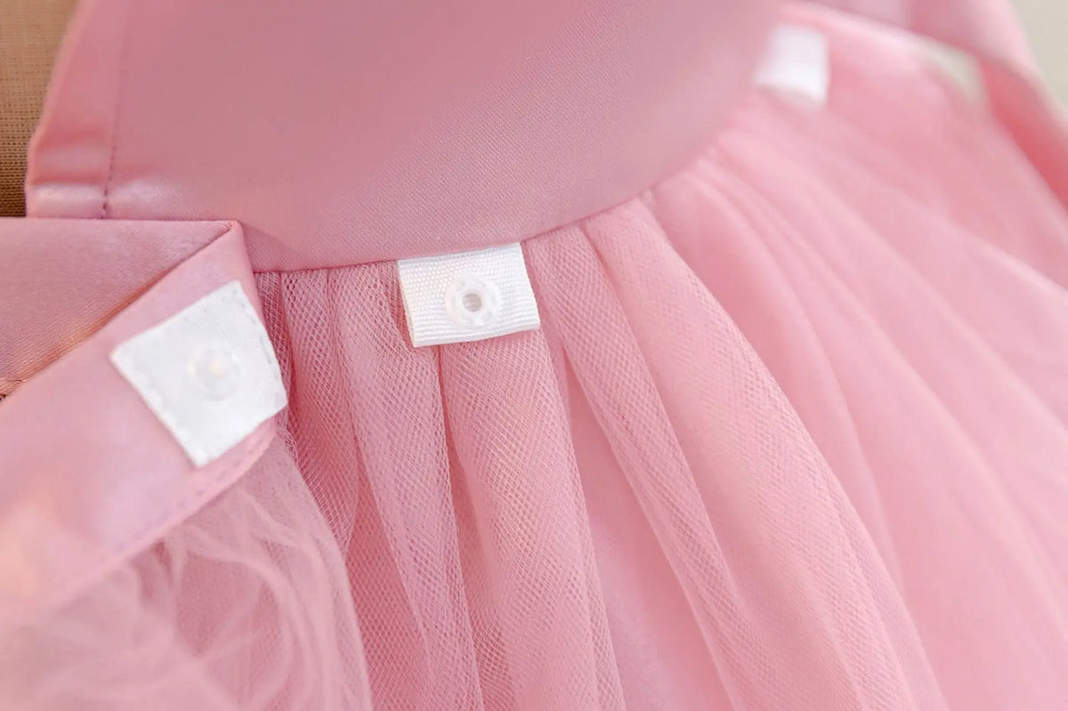 HETISO Baby Girls Princess Dress Summer Tulle Sleeveless Kids Wedding Birthday Party Performance Gown Costumes For Kids