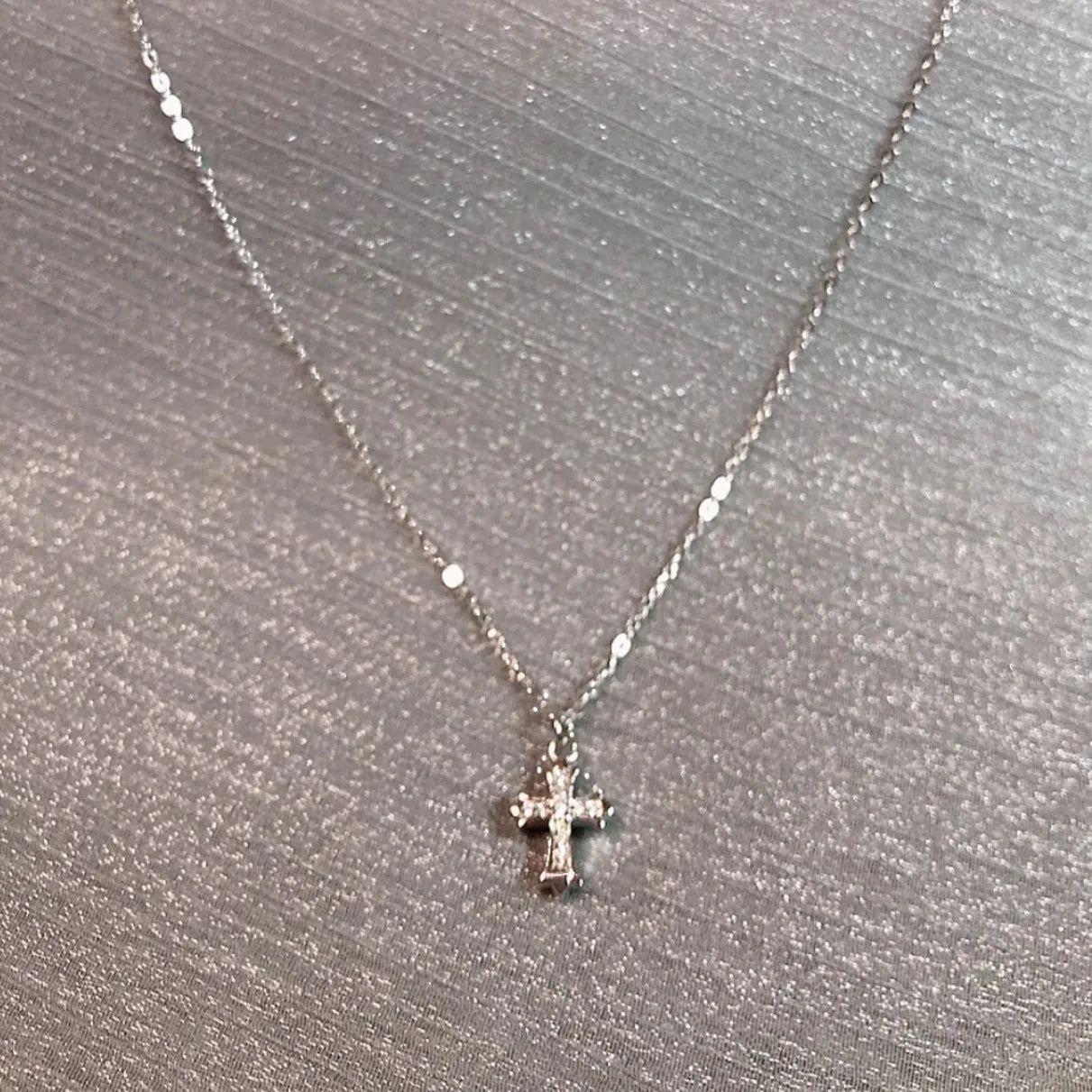 New 925 Sterling Silver Cross Necklace Style Geometric Style Woman Pendant Choker Birthday Exquisite Jewelry