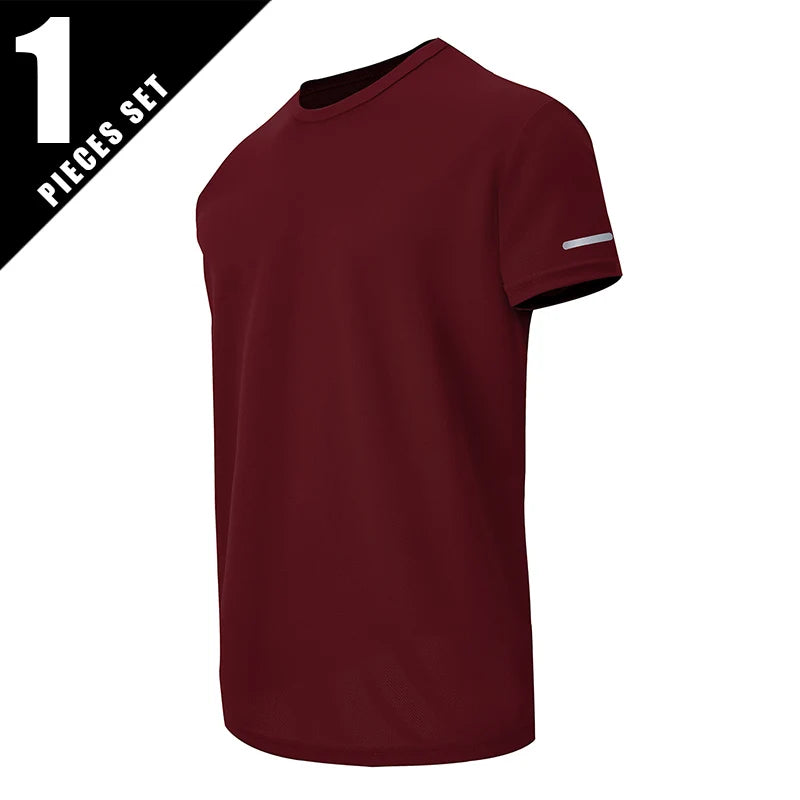 Men's Printed Quick-Dry Sports T-Shirt - Casual Fitness Tee