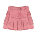 Harajuku Kawaii Plaid Mini Skirt pink Women Lolita Cosplay High Waist Heart Cute Pink A Line Pleated Tennis Short Skirts e girl