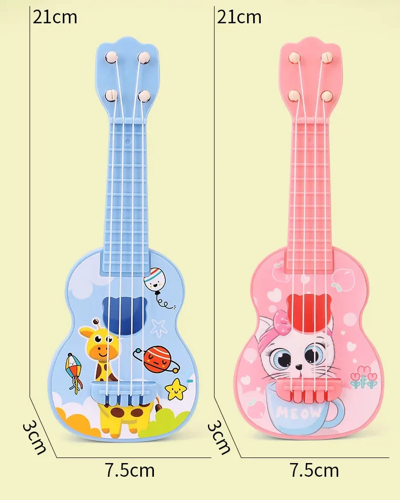 Mini Guitar Instrument Can Play Music Simulation Toy Ukulele Kids Guitar Toy Girl Boy Beginners Birthday Gift
