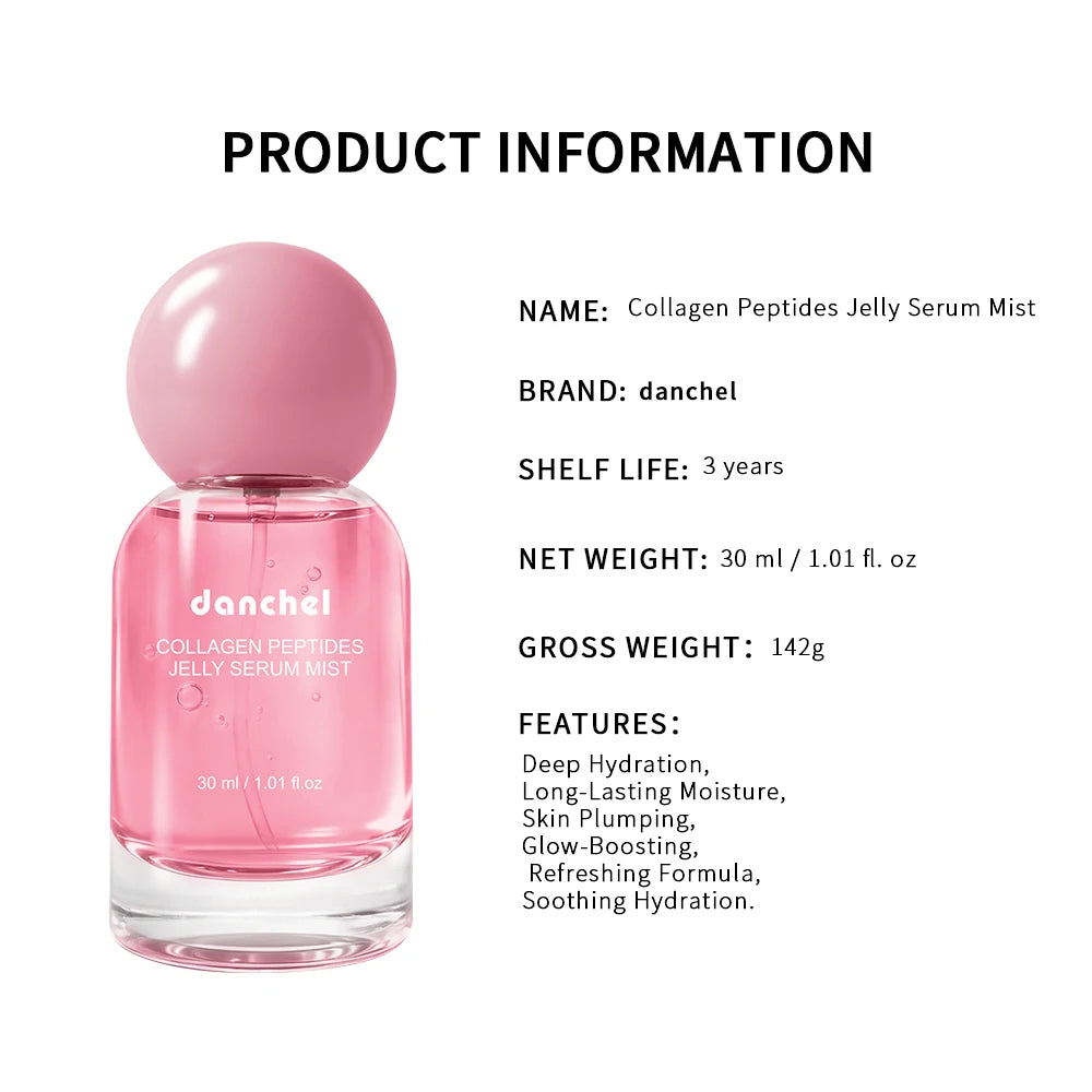 Collagen Peptide Jelly Essence Spray Deep Hydrating Gel Mist Soothing Repair Facial Toner Non-Sticky For Dry Sensitive Skin