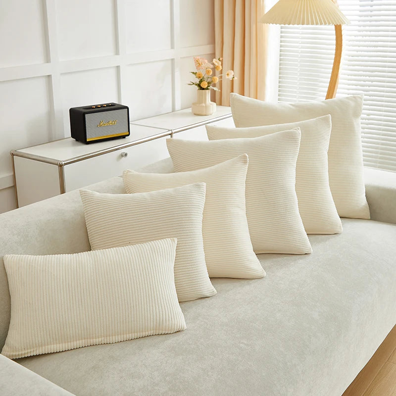 Soft Stripted Jacquard Throw Pillow |Home Decor