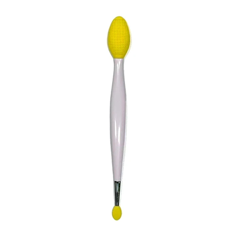 Double Headed Silicone Brush For Face And Lips Gentle Exfoliating Cleansing Multi Purpose For All Skin Types