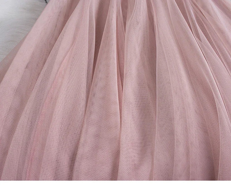 New large hem chiffon long skirt for women's Korean casual simple solid color three-layer A-line high waisted long skirt