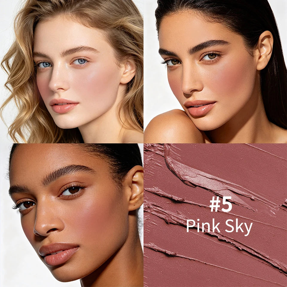 Sunscreen SPF 50 Blush Stick Long-Lasting Waterproof Tinted Blush for Glowing Cheeks Sun Protection & Natural Flush Face Makeup