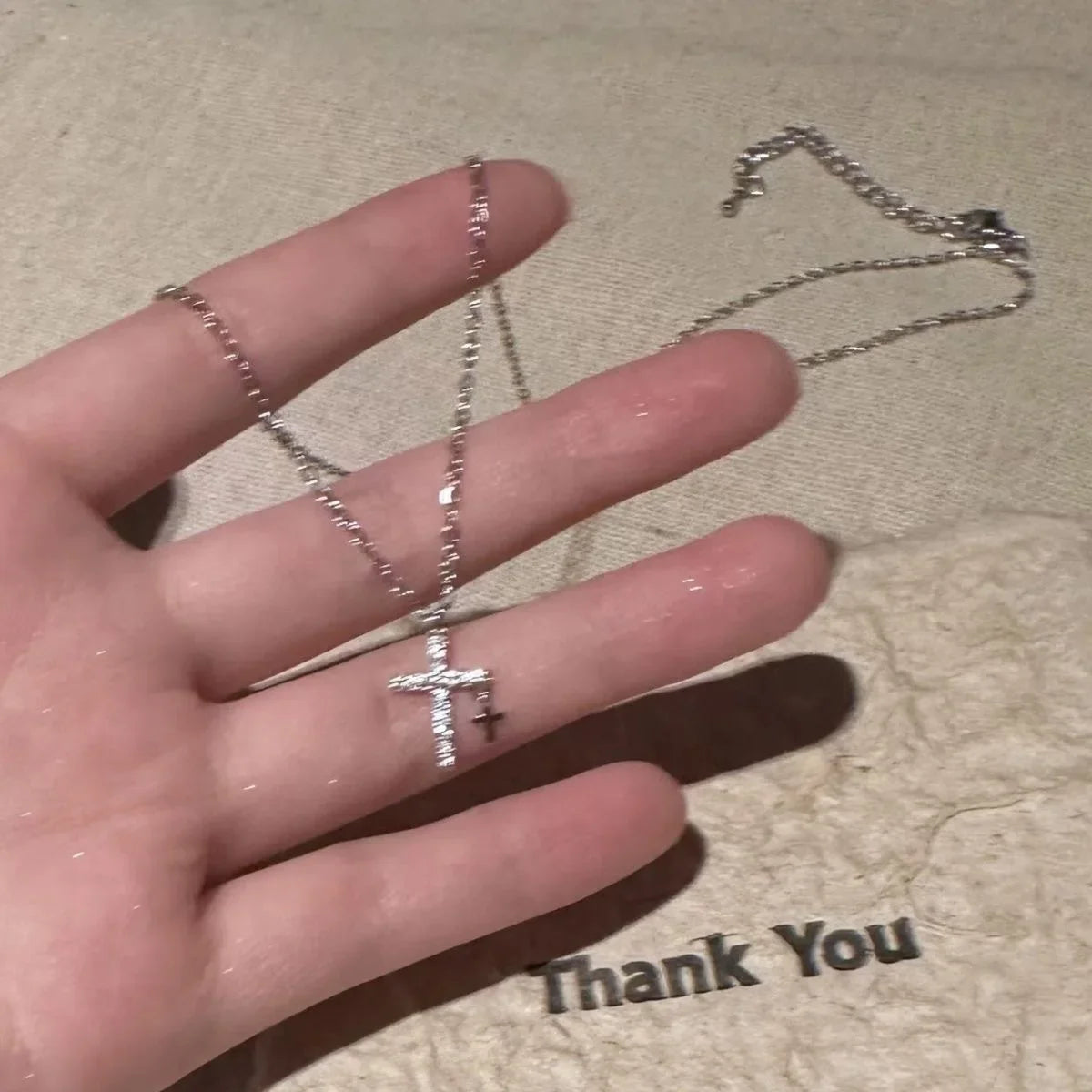 Timeless Cross Pendant Necklace Silver Tone Jesus Faith Jewelry For Men And Women Clavicle Chain