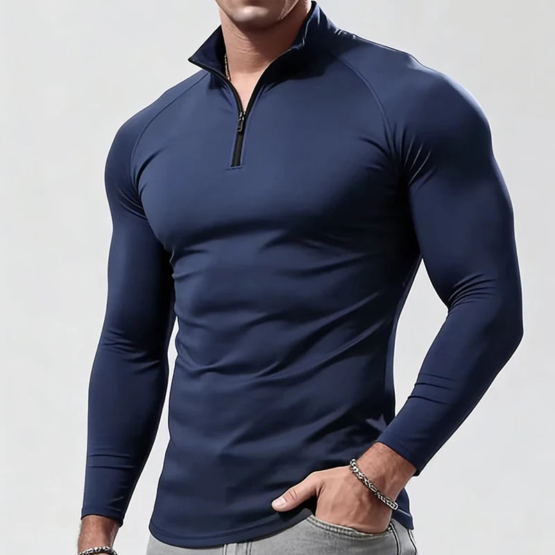 Men's Long Sleeve Compression T-Shirt - Stretchable Athletic Tee