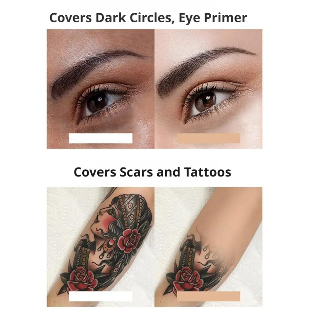 30g Small Gold Tube Concealer Liquid Foundation Makeup Waterproof Lasting Cover Acne Mark Scar Tattoo Super Coverage Concealer