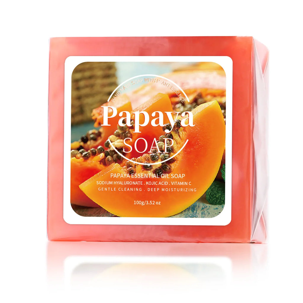 Papaya Extract Handmade Soap - 100g Deep Cleansing Nourishing Bar