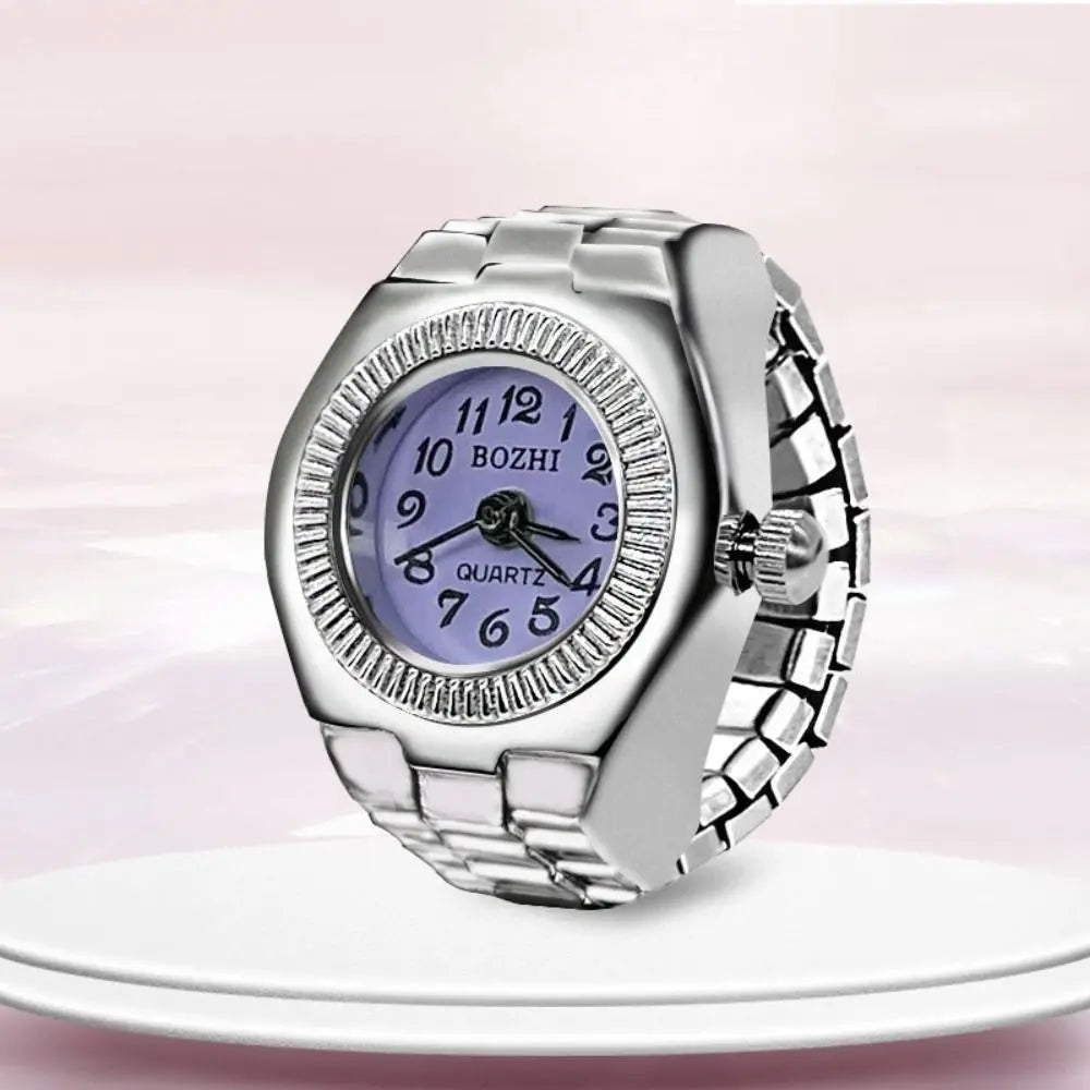Vintage Heart Shape Quartz Finger Watch Ring