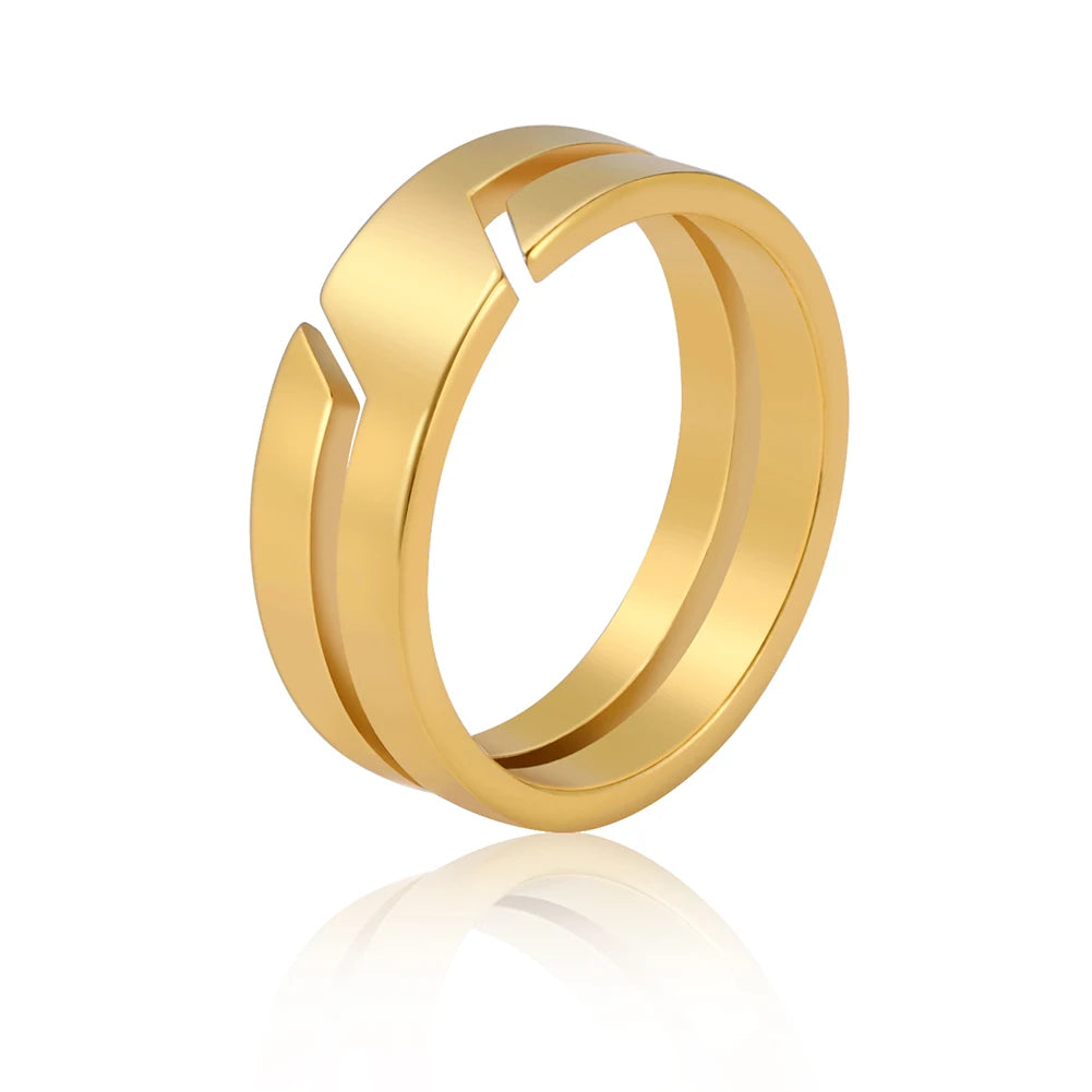 Skyrim Stainless Steel Ring For Men Women'S Black Minimalist Casual Finger Rings 2025 Couple Jewelry Wedding For Lover