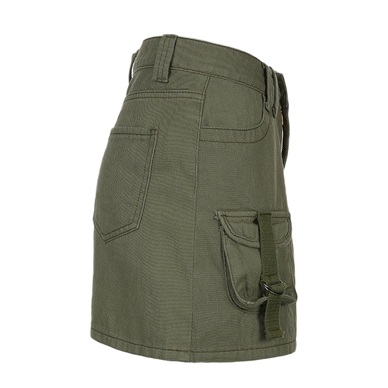 Low Waist Mini Cargo Skirt Gothic Y2k Cute Denim Jean Skirts Aesthetic Retro Bodycon Short Skirt Harajuku Vintage Streetwear