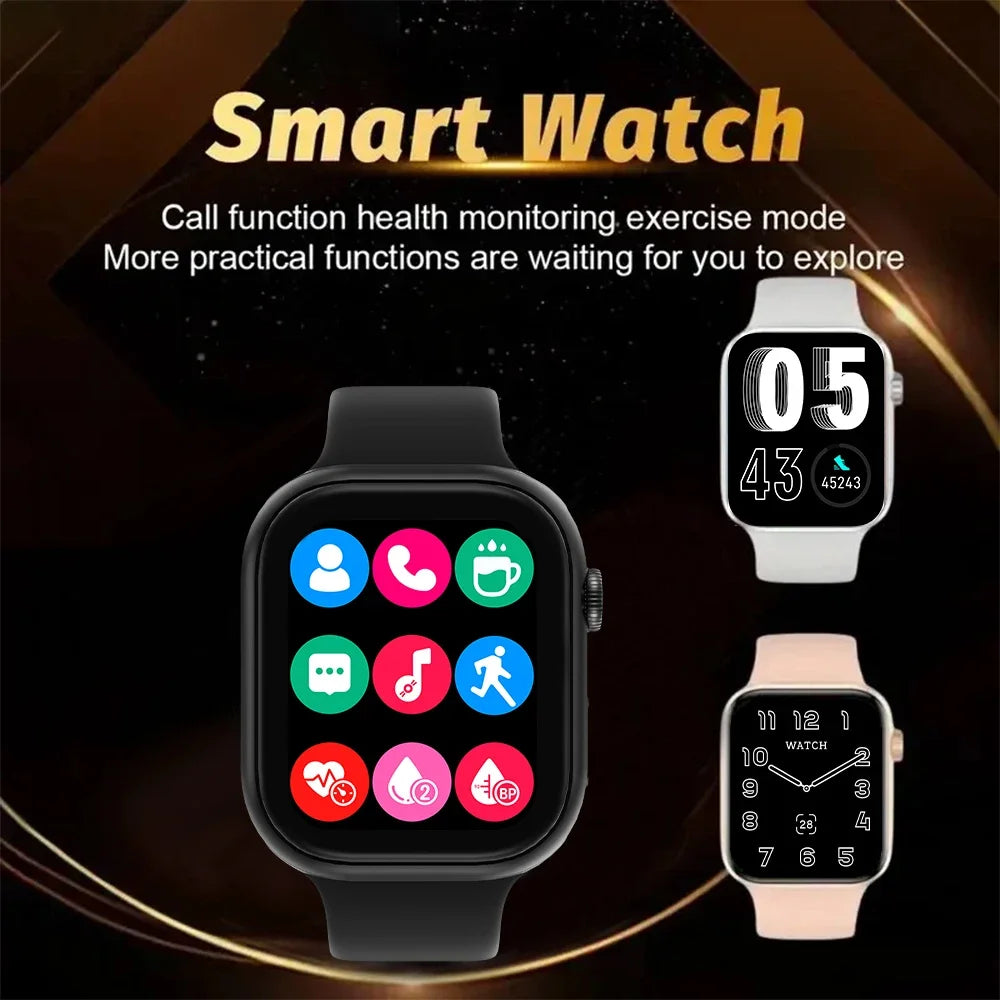 Nuevo Smartwatch 2025 para hombres, teléfono Android iOS, pantalla de 1.73", llamadas Bluetooth, monitoreo de oxígeno en sangre y presión, Smart Watch para mujeres