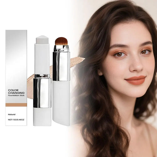 Color Changing Foundation 2 In 1 Stick Lightweight Moisturizing Brightening For All Skin Types