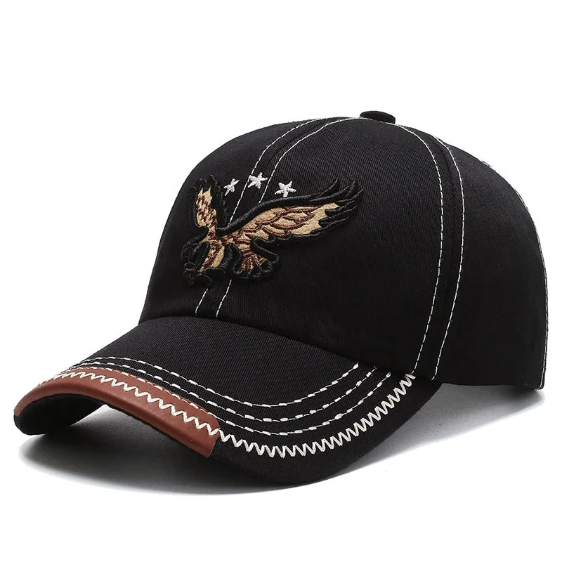 Hats Men'S And Women'S'S Four-Season Shade Baseball Cap Eagle Embroidery Korean Version Trendy Casual Couple Sunscreen Sun Hat