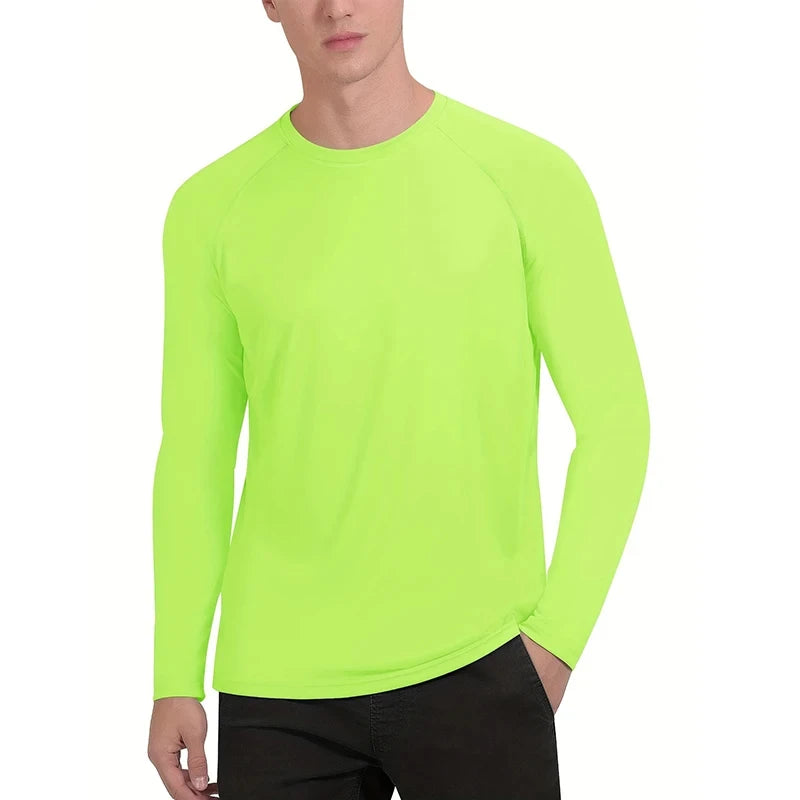 Men's UPF 50+ Long Sleeve T-Shirt - UV Sun Protection Quick Dry
