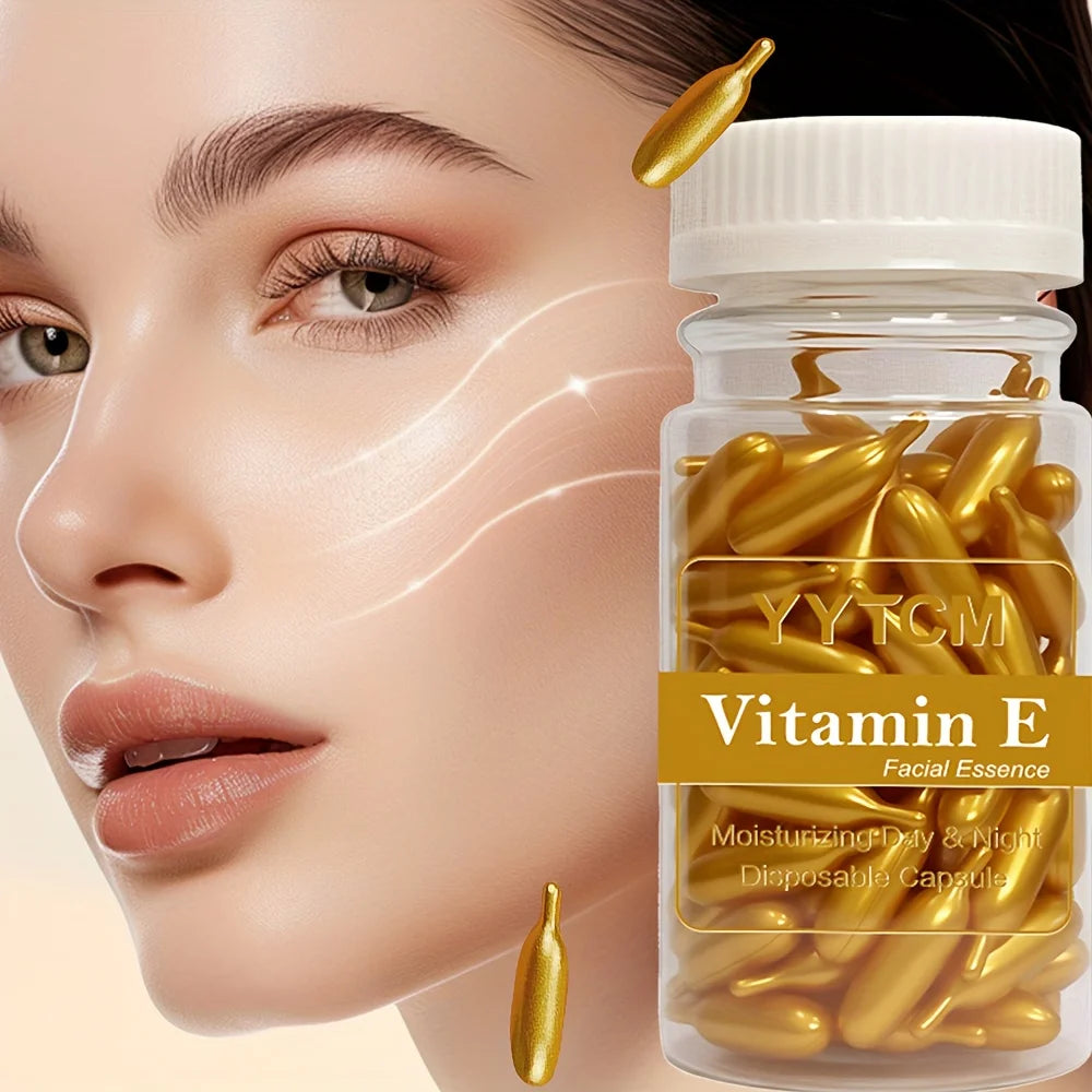 Yytcm Vitamin E Face Serum Capsules, Hydrating Moisturizing - 90 Count