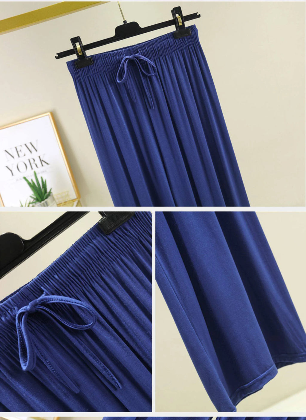 VGVFHZY Women's Wide Leg Pants High Waist Casual Loose Ice Silk