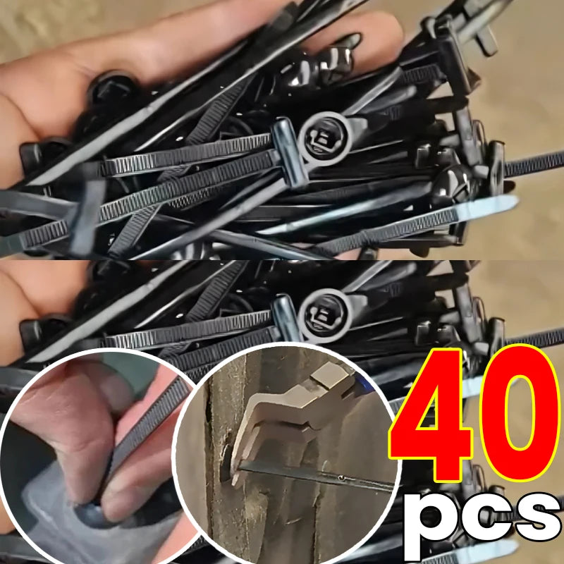 Self-Locking Clip Multi-Purpose General Purpose Nylon Cable Tie Auto Fasteners Screws Replacement Clips Car Accessories 1-40 Pcs