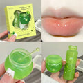 Blueberry Peach Lip Balm & Lip Gloss Set Light Hydrating Formula Relieve Dry Lips Remove Dead Skin Soothing Tender Lip Care