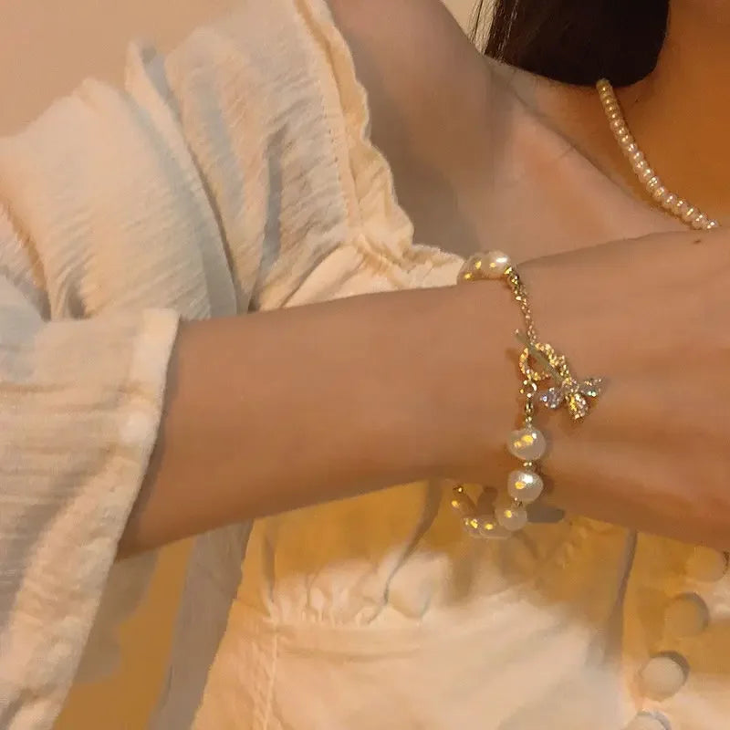 Trendy Lady Bracelet Alloy Women'S Love Butterfly Hand Jewelry Accessories Casual Bracelet Chain Gifts For Friends