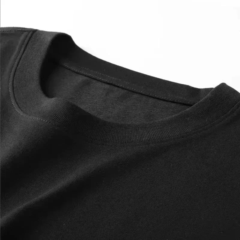 2026 Summer High-End Brand Men Round Neck Short Sleeve T-Shirt, 100% Pure Cotton Fashion Breathable Casual Tops
